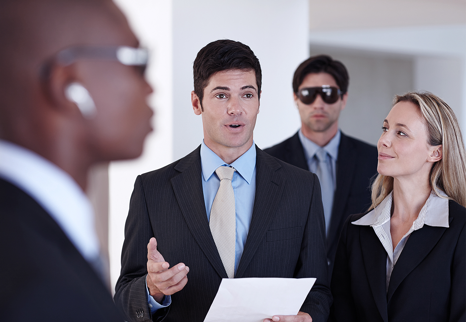 Executive selection panel in discussion